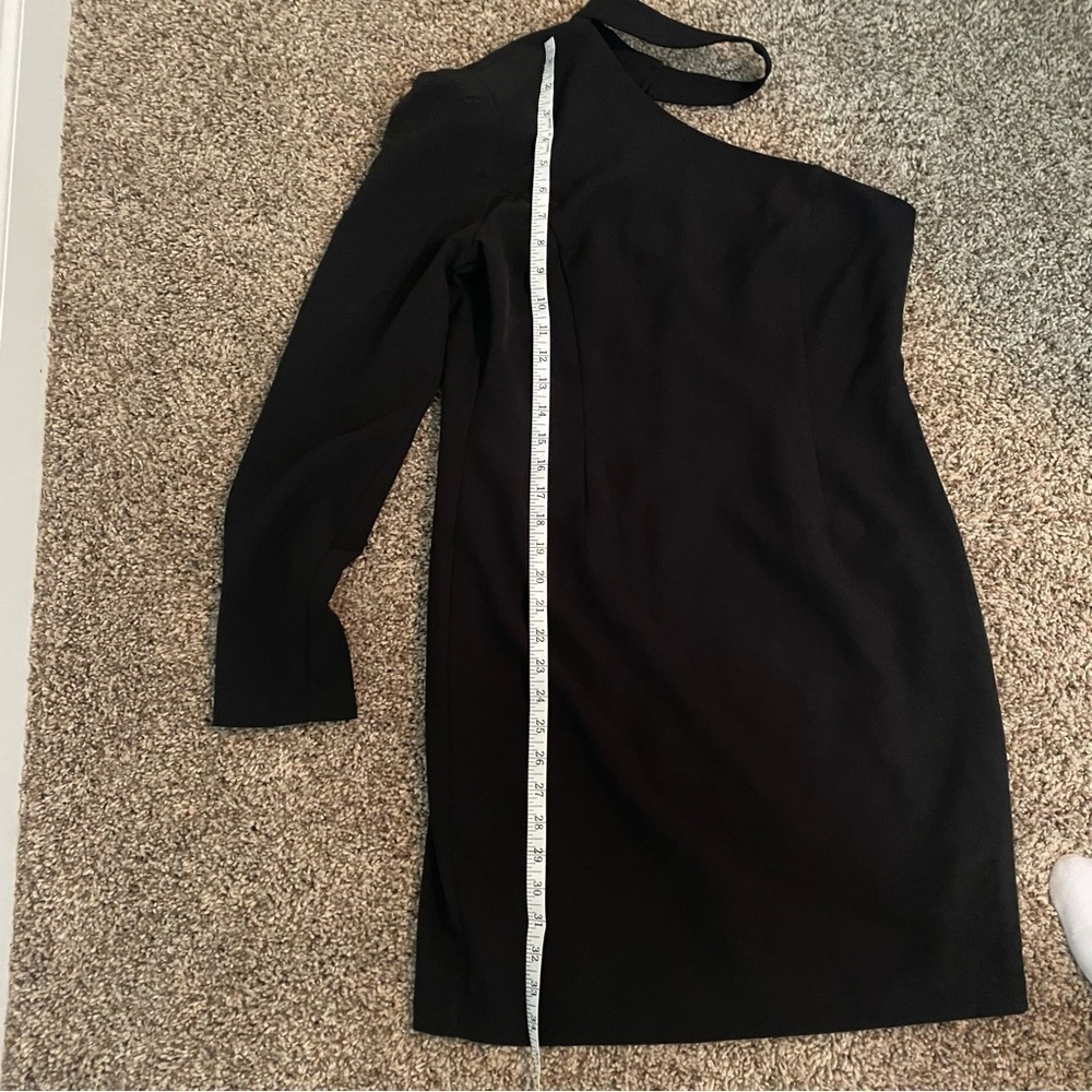 Bardot NWT Black One-Shoulder Asymmetrical Dress in Sz 10 - Picture 12 of 14